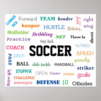 SOCCER Glossar Poster! Motivierend! Poster
