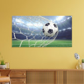 Soccer Goal Blue Dramatic Stadium Photo Leinwanddruck (Insitu (Wohnzimmer))