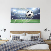 Soccer Goal Blue Dramatic Stadium Photo Leinwanddruck (Insitu (Schlafzimmer))
