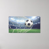 Soccer Goal Blue Dramatic Stadium Photo Leinwanddruck (Vorderseite)