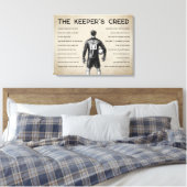 Soccer Goalkeeper Creed Monogram Vintage Leinwanddruck (Insitu (Schlafzimmer))