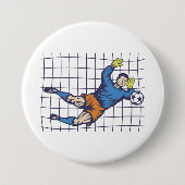 Soccer Goalkeeper Diving Save Button (Vorderseite)