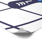 Soccer Goalkeeper Diving Save Poster (Ecke)