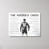 Soccer Goalkeeper Personalized Keeper's Creed Leinwanddruck (Vorderseite)