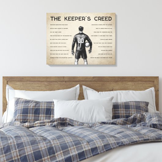 Soccer Goalkeeper Personalized Keeper's Creed Leinwanddruck (Insitu (Schlafzimmer))