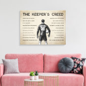 Soccer Goalkeeper Personalized Keeper's Creed Leinwanddruck (Insitu (Wohnzimmer))
