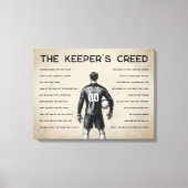 Soccer Goalkeeper Personalized Keeper's Creed Leinwanddruck (Vorderseite)