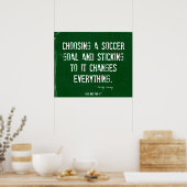 Soccer Goals Poster in Green Denim 004 (Küche)