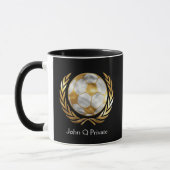 Soccer Gold und Silber Custom Tasse (Links)