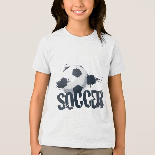 Soccer Graffiti Kids T-Shirt Tri-Blend Shirt (Vorderseite)