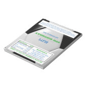 Soccer Green Blue Party Favor Candy Wrappers Notizblock (Rotiert)
