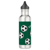 Soccer Green Personalised Kids Back to School Edelstahlflasche (Links)