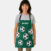Soccer Green Personalised Kids Back to School Schürze (Insitu)