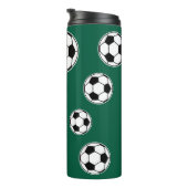 Soccer Green Personalised Kids Back to School Thermosbecher (Nach rechts gedreht)