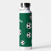 Soccer Green Personalised Kids Back to School Trinkflasche (Rechts)