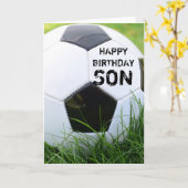 Soccer Happy Birthday Son Card Karte (Gelbe Blume)