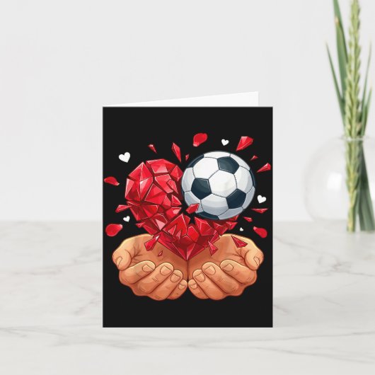 Soccer Heart Valentines Day  Karte (Vorderseite)