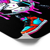 Soccer Ice Cream Drip Dabbing Sprinkles Srts Boys  Poster (Ecke)