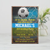 Soccer Invitation Einladung (Stehend Vorderseite)