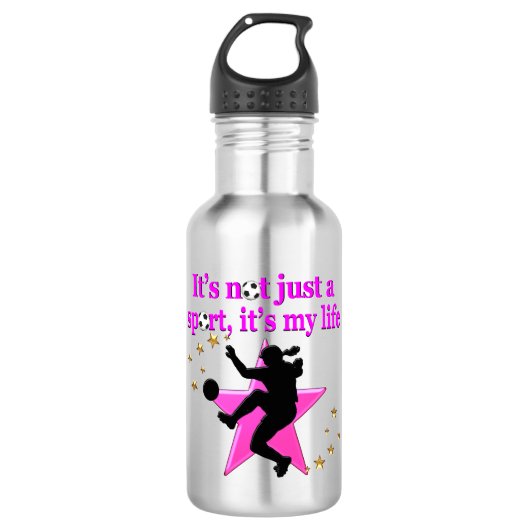 SOCCER IST MEIN LEBEN TRINKFLASCHE (Vorderseite)