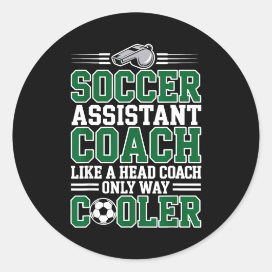 Soccer Istant Coach Like A Head Coach Only Way Coo Runder Aufkleber (Vorderseite)