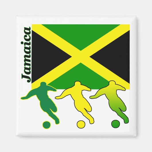 Soccer Jamaica Magnet (Vorne)