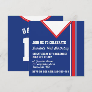 Soccer Jersey Themed Party lädt zur Vorlage ein