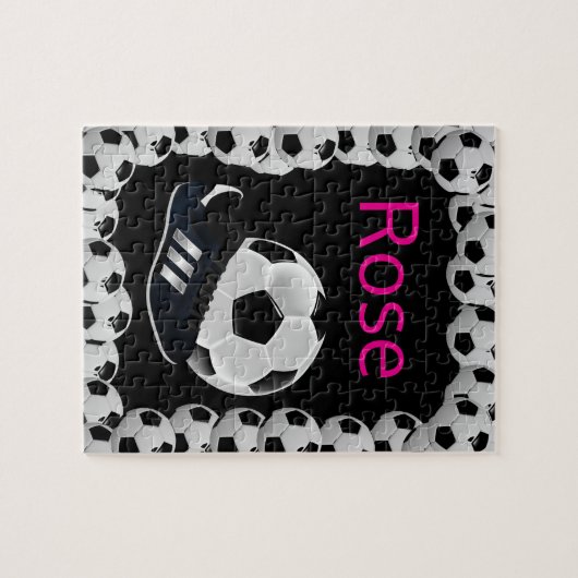 Soccer Jigsaw Puzzle Black (Horizontal)