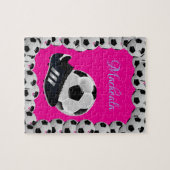 Soccer Jigsaw Puzzle Hot Pink (Horizontal)