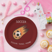 SOCCER" KICKING DINGE RUND UM" Papier Teller. Pappteller (Party)