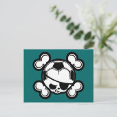 Soccer Kid Pirate Postkarte (Stehend Vorderseite)