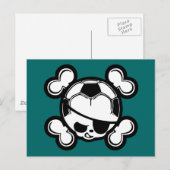 Soccer Kid Pirate Postkarte (Vorne/Hinten)