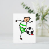 Soccer Kid Postkarte (Stehend Vorderseite)