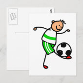 Soccer Kid Postkarte (Vorne/Hinten)