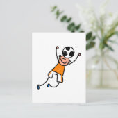 Soccer Kid Postkarte (Stehend Vorderseite)