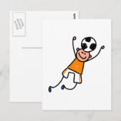 Soccer Kid Postkarte (Vorne/Hinten)