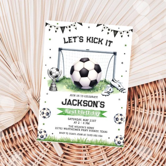 Soccer Kids Boy Birthday Party Invitation Einladung