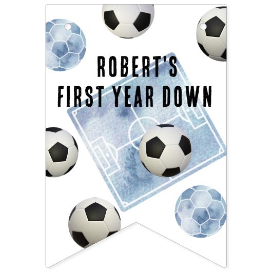 Soccer kids first birthday party wimpelkette (Zweite Fahne)