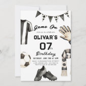 Soccer Kids Football Birthday Invitation Einladung (Vorderseite)