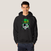 Soccer Leprechaun Hat Kleeblatts C St Patricks Day Hoodie (Vorne ganz)