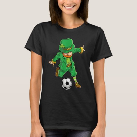Soccer Leprechaun St Patricks Day Boys Girls Men S T-Shirt (Vorderseite)