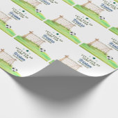 Soccer “Let’s Kick Up Some Fun” Any Age Birthday Geschenkpapier (Ecke)