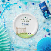 Soccer “Let’s Kick Up Some Fun” Any Age Birthday Pappteller (Party)