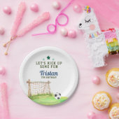 Soccer “Let’s Kick Up Some Fun” Any Age Birthday Pappteller (Party)