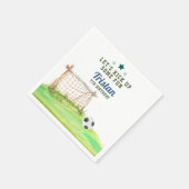 Soccer “Let’s Kick Up Some Fun” Any Age Birthday Serviette (Ecke)