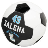 Soccer  Llama  - Blue, Black and White  Fußball (Dreiviertel)