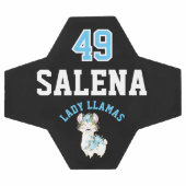 Soccer Llama - Blue, Black and White Fußball (Flach)