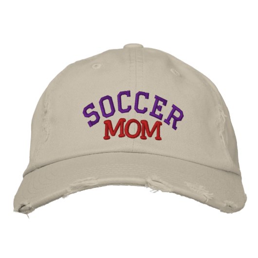 Soccer-Mama bestickt Bestickte Baseballkappe (Vorderseite)