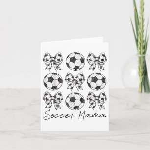 Soccer Mama Coquette Bow Soccer Mama Fußballsaison Karte