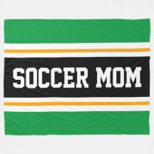 SOCCER MAMA Fun Green Black Yellow Racing Stripes